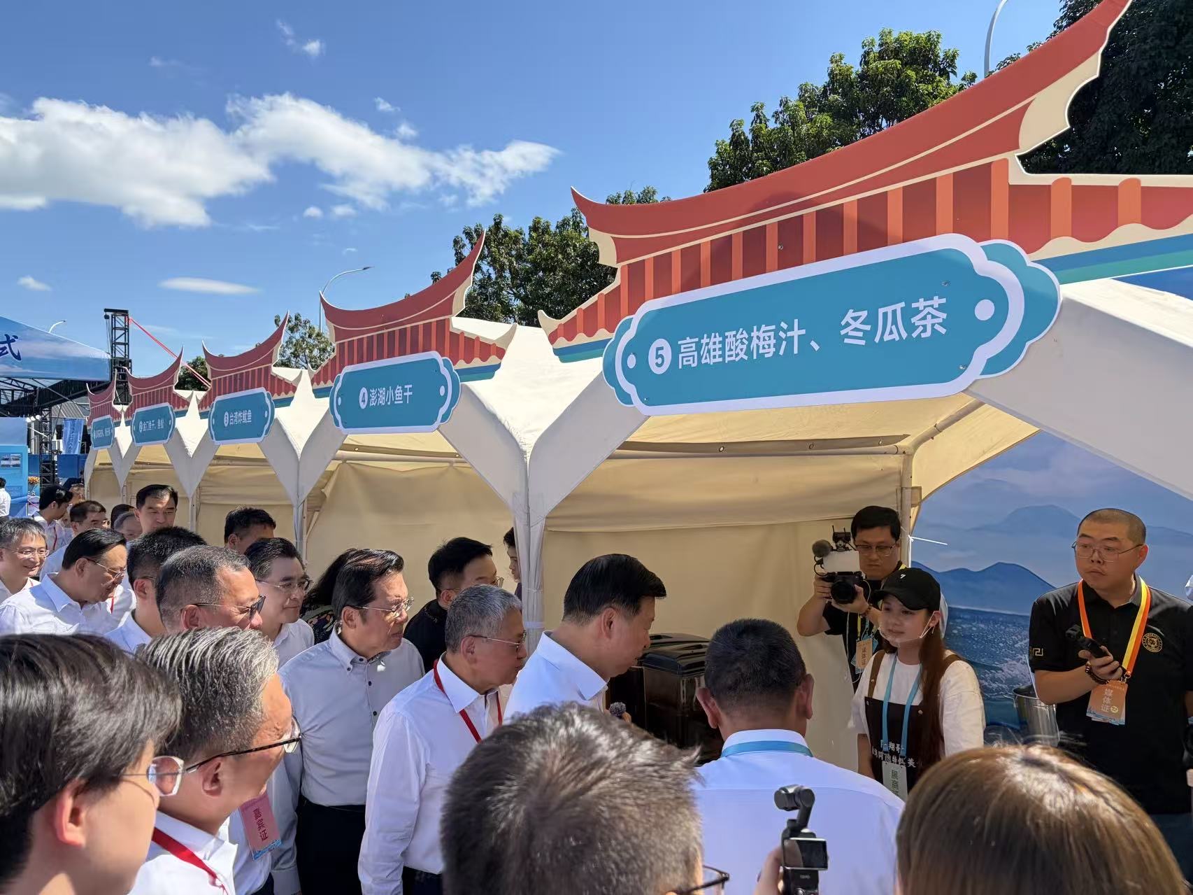 廈門舉辦台灣漁產品展銷會。圖/國民黨文傳會提供