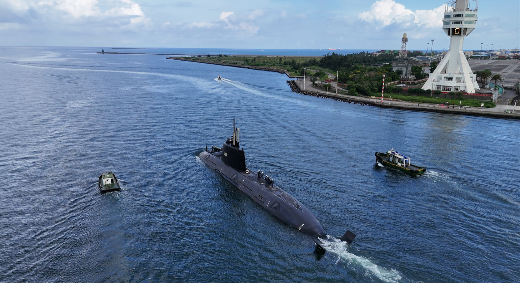 圖為海鯤號潛艦今年7月3日的第三次海測。圖／取自台船官網