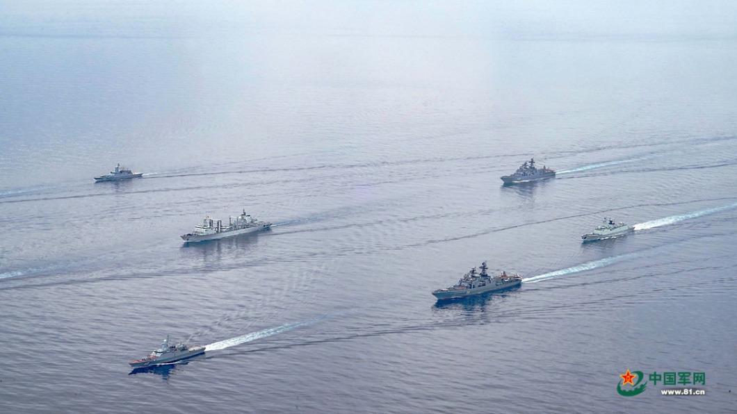 中、俄在日本海舉行聯合軍演（資料圖）。圖/取自中國軍網