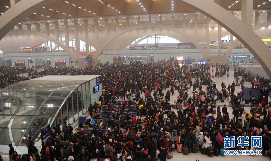 大陸春運號稱是「地表最大規模人口遷徙」(資料照)。圖/取自新華網