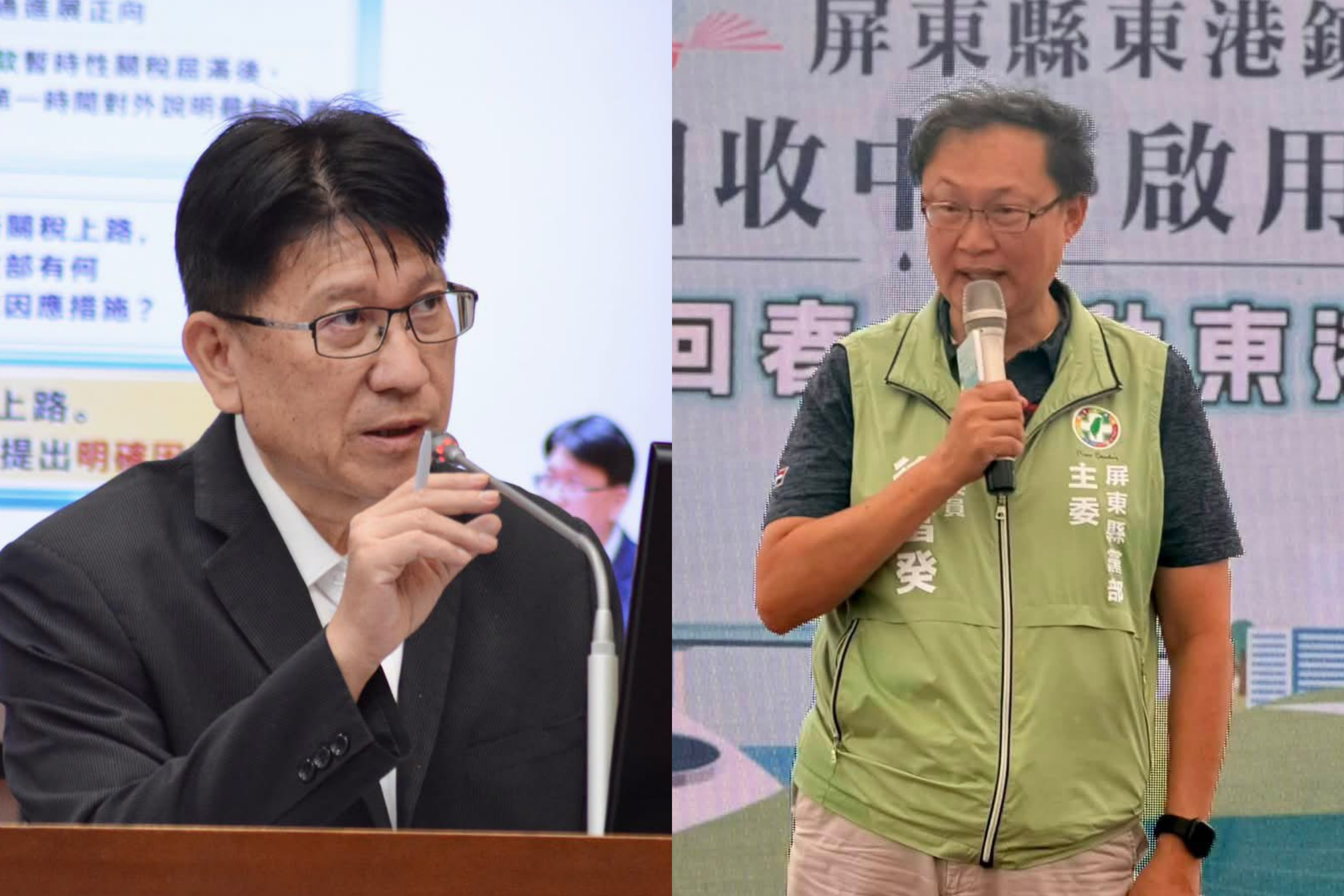 聖石前幹部向媒體爆料，負責人邱薡宬入獄後急於向外傳達公司經營指令，繼國民黨立委林思銘（左）後，又找上民進黨立委徐富癸（右）接力安排。圖/取自徐富癸、林思銘臉書