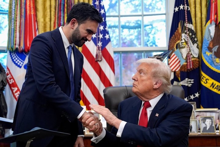 唇槍舌劍數月後　川普與左派紐約市長曼達尼在白宮意外「相見歡」