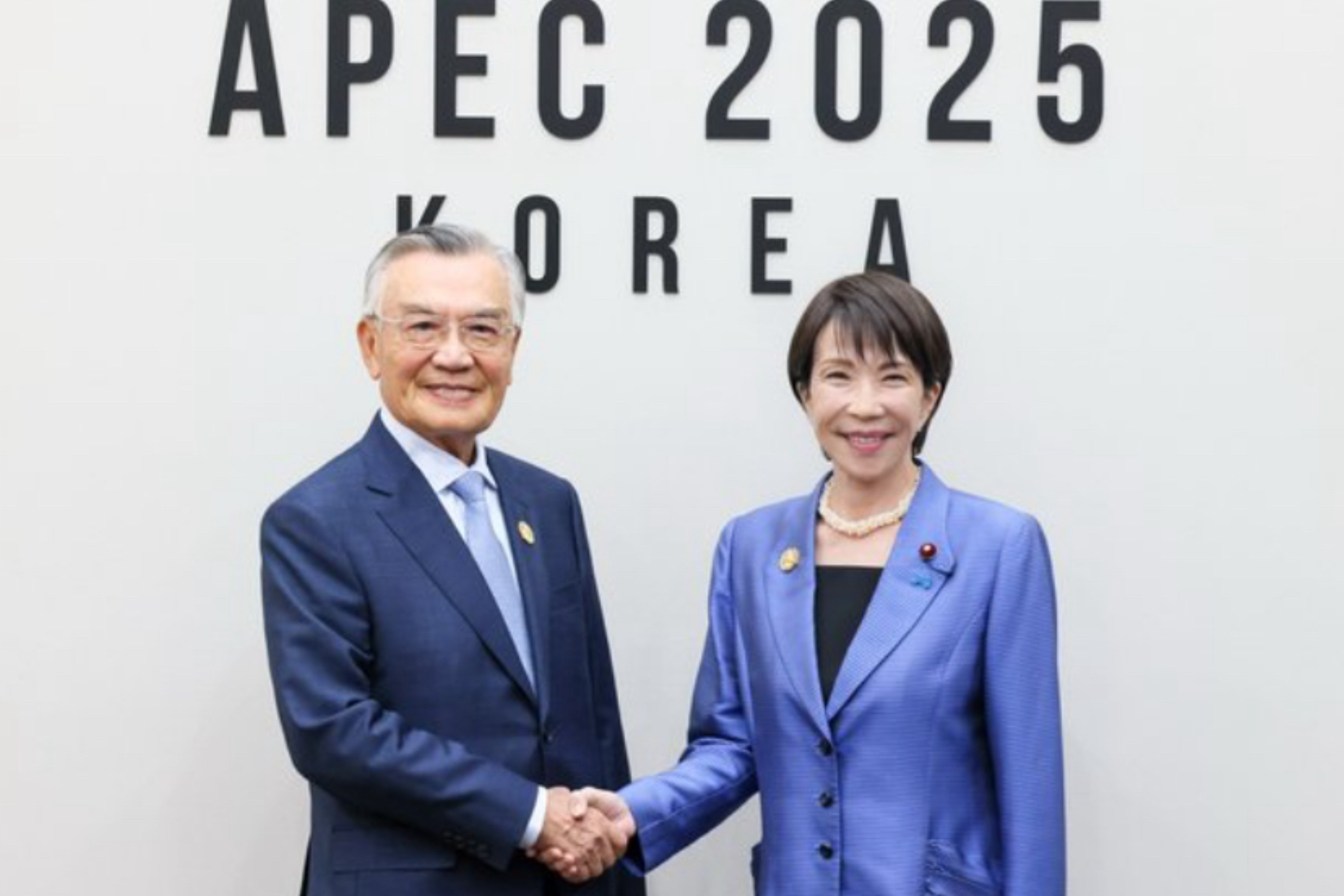 貼出與林信義同框照　高市早苗：期盼台日深化合作