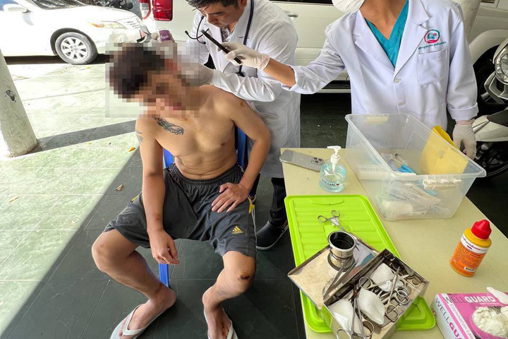 獲救的于男目前正在接受柬國警方的醫療監護。圖/取自柬埔寨國家警察總署《臉書》官方粉專