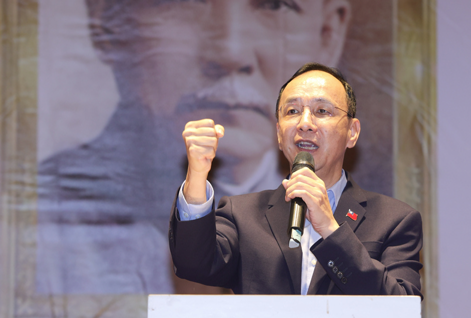 國民黨主席朱立倫表示，有信心可以重返執政。圖／中央社