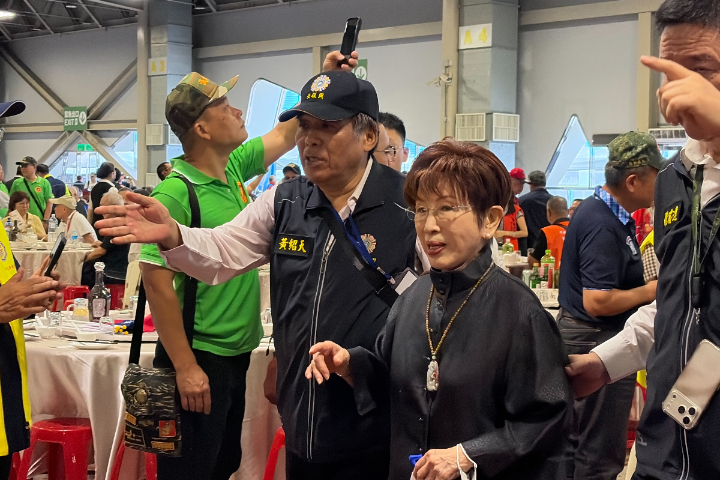 洪秀柱與會出席。她致詞時直言，若台灣希望真正維護和平，就必須銘記歷史、記住真相。圖/記者高陸攝