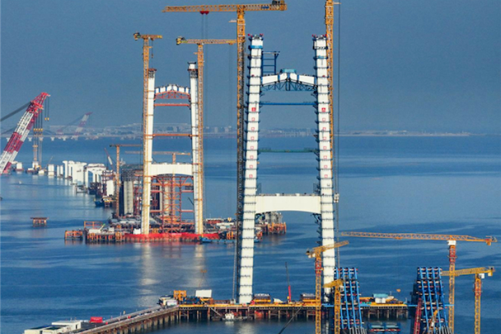 金廈大橋廈門段關鍵工程封頂　等待未來通往金門