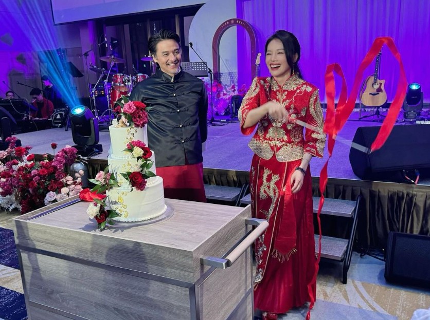 舒淇（右）迎來48歲生日，馮德倫（左）在台北高級飯店舉辦驚喜派對。圖/取自舒淇IG 