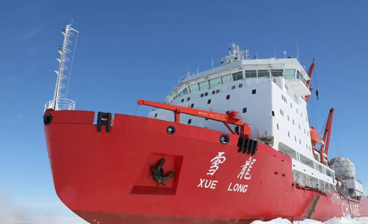 圖為大陸在北極執行科學任務的「雪龍號」北極科研船，目前在北極執行任務的已有數艘。圖／取自搜狐