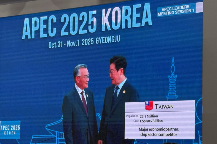 APEC峰會台灣亮相!林信義進場「TAIWAN」國旗吸睛 全球聚焦半導體實力