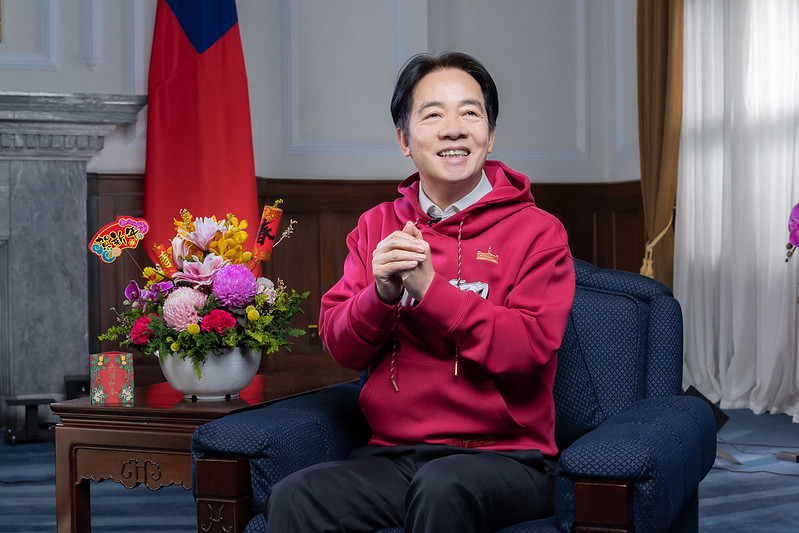 賴清德總統日前向國人同胞拜年，期盼朝野和諧、社會團結。圖/取自總統訪官網