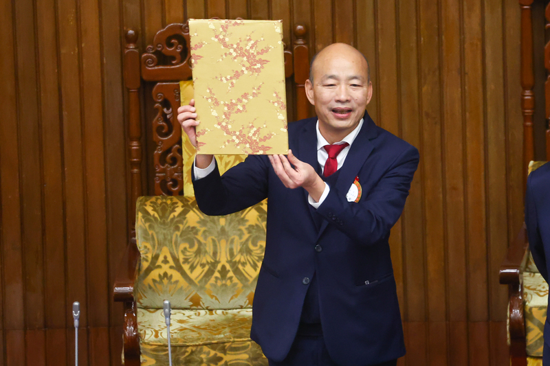 韓國瑜當選立法院長後，經大數據分析，韓聲量爆表。圖／中央社
