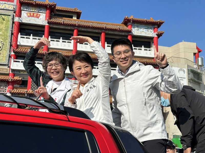 台中市政府市政顧問蔡壁如表示，她對台中市長盧秀燕參選總統支持鼓勵，但作為民眾黨員，最終還是會支持自家人選。圖／中央社