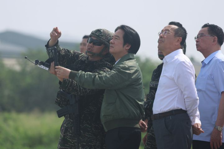 賴清德南下視導漢光操演　海軍「濱海作戰指揮部」首次與海巡聯合操演