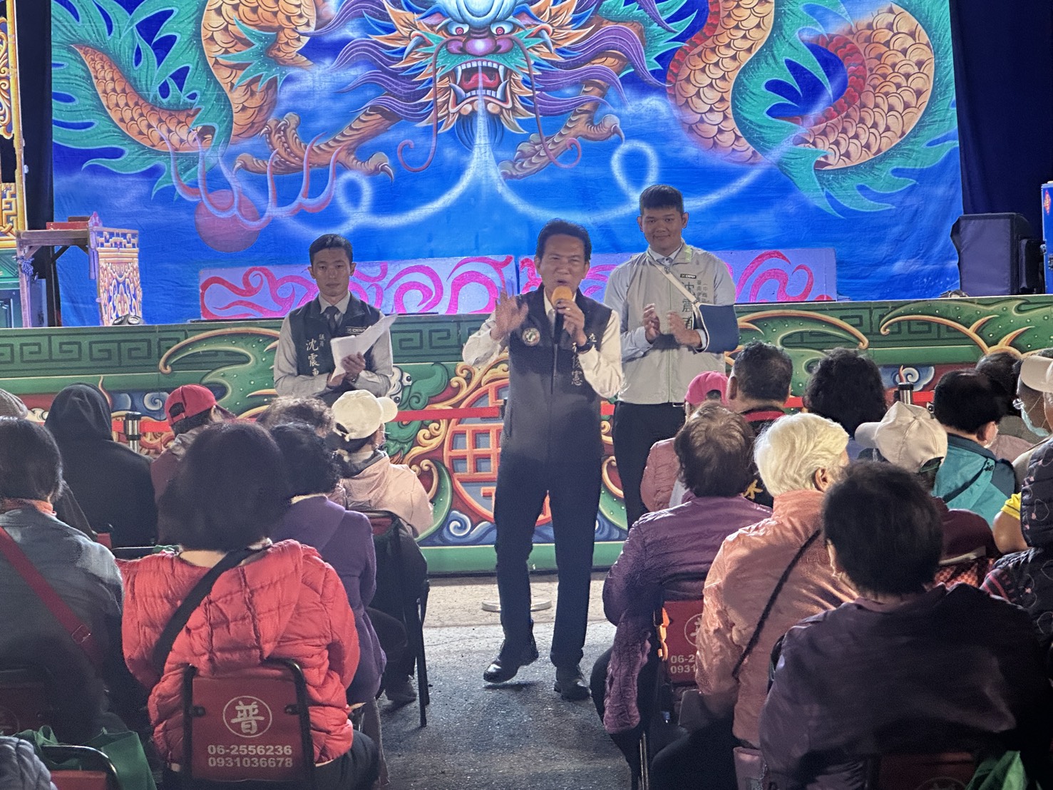 林俊憲7日在造勢會後表示,陳廷妃是凱達格蘭基金會董事,與扁關係深厚,不必太在意。圖/取自林俊憲臉書