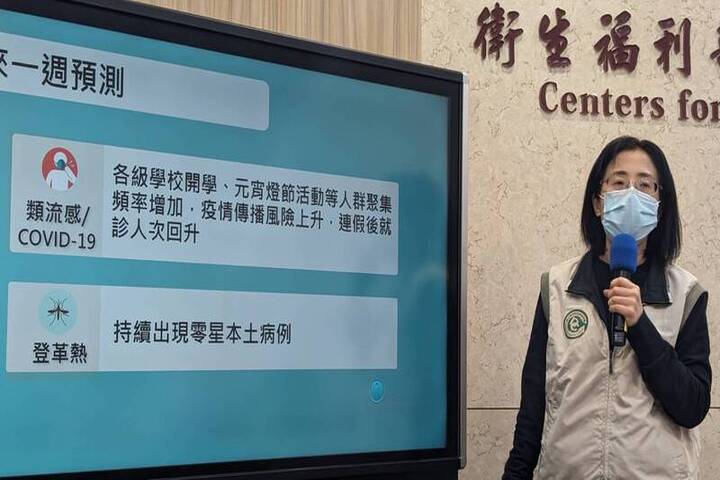 衛生福利部疾病管制署表示，預估呼吸道疫情2月底、3月初將再有高峰。圖/取自中央社