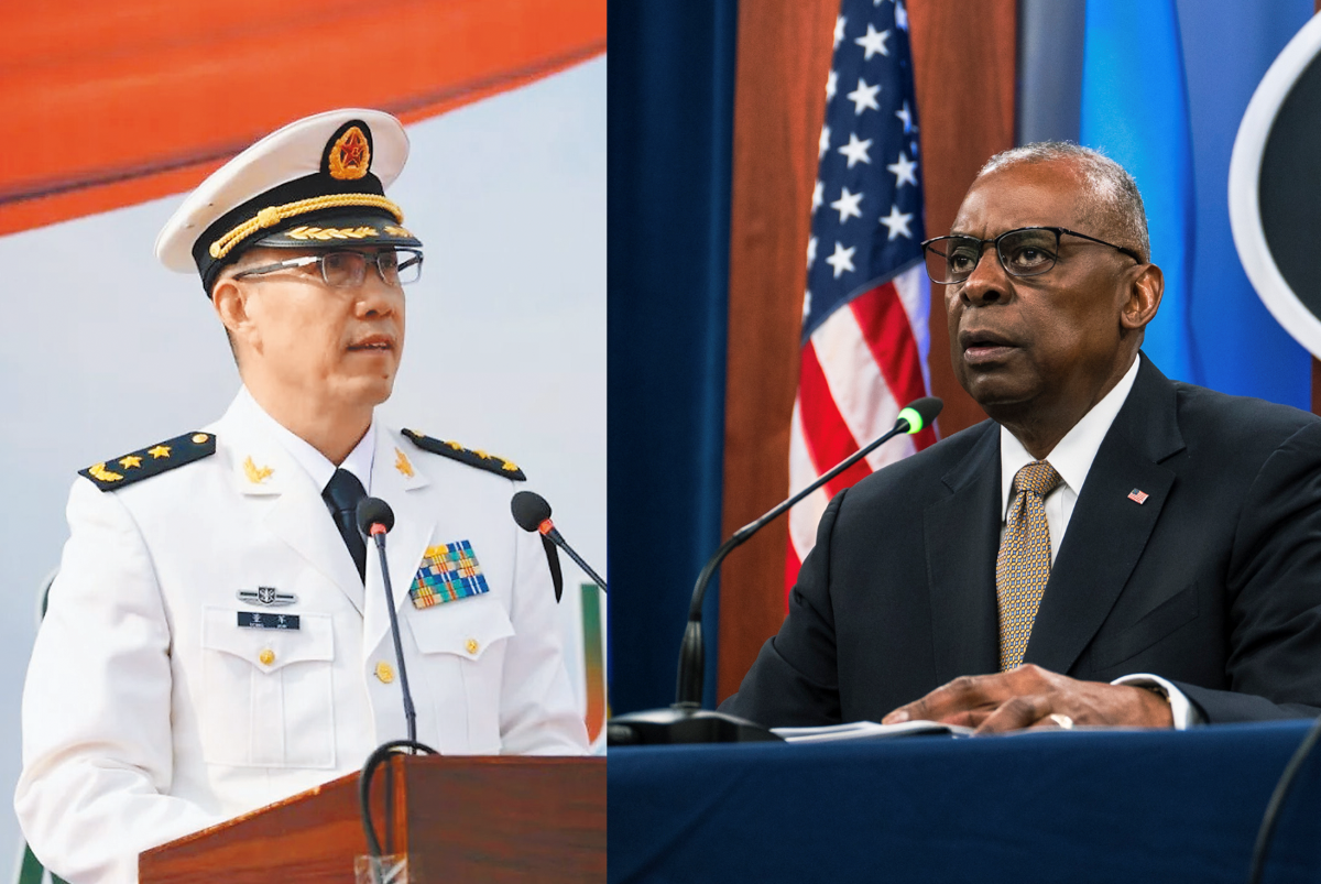英媒透露，美國國防部長奧斯汀（右圖/取自Secretary of Defense Lloyd J. Austin III）將在新加坡與中國國防部長董軍（左圖/取自微信公眾號）會面。