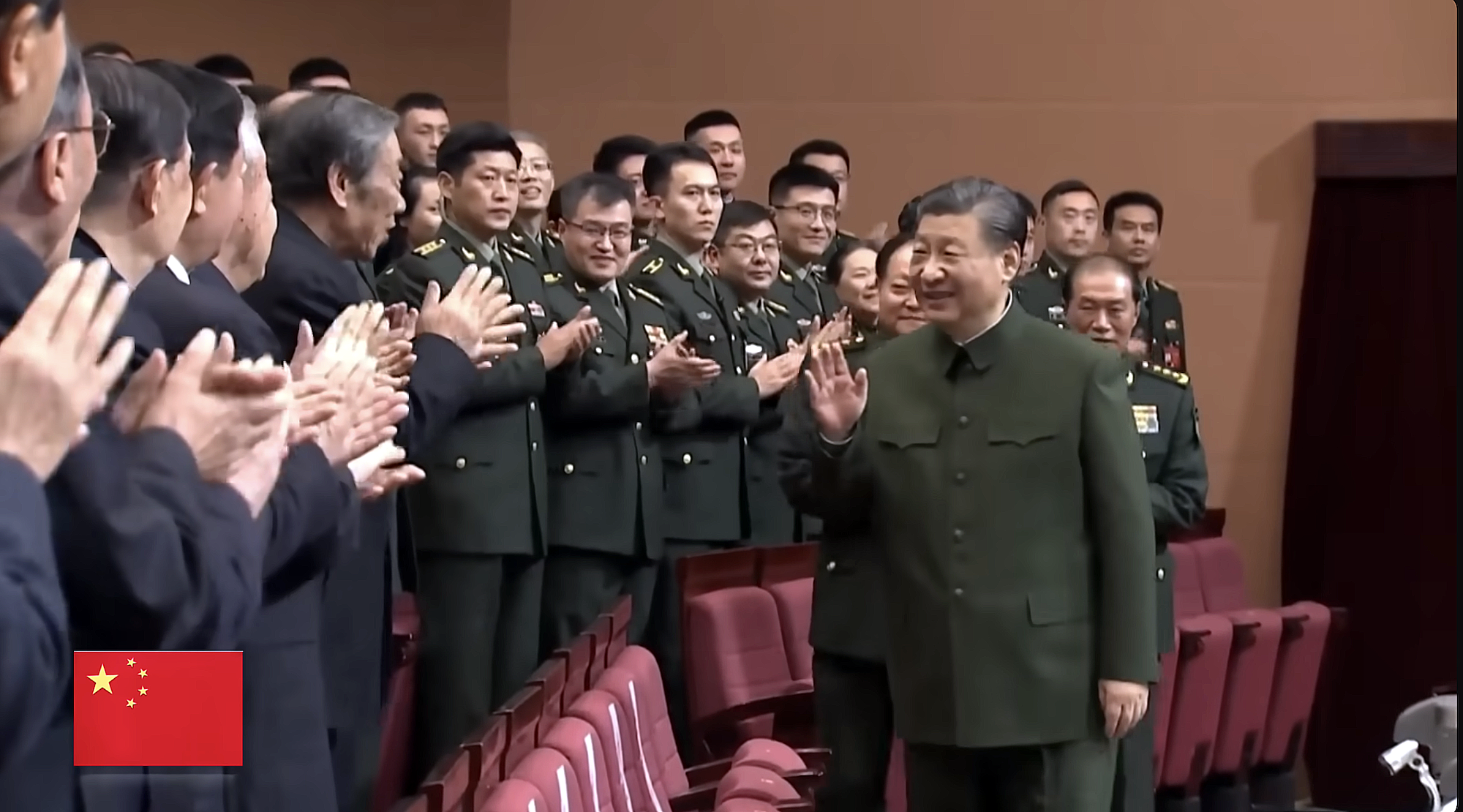 1月29日下午，中共中央軍委主席習近平出席在北京舉行的勞軍活動。圖/取自央視