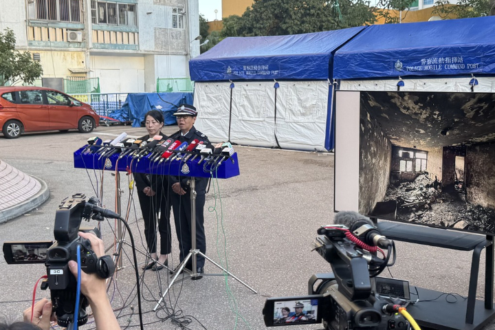 香港警方先前透露期望3周內完成宏福苑大火搜索工作和搜證。圖/取自新華社