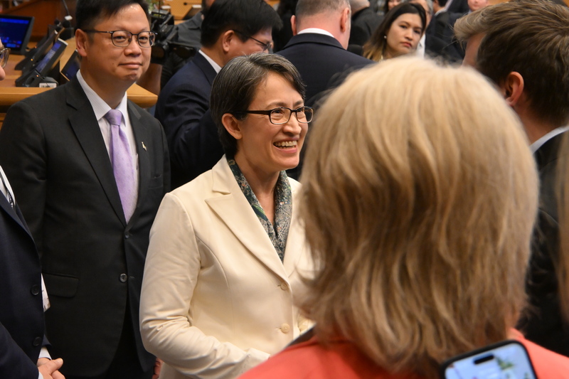 蕭美琴感謝白委促成歐洲演說　王鴻薇讚：綠「膽敢向在野釋出善意」第一人