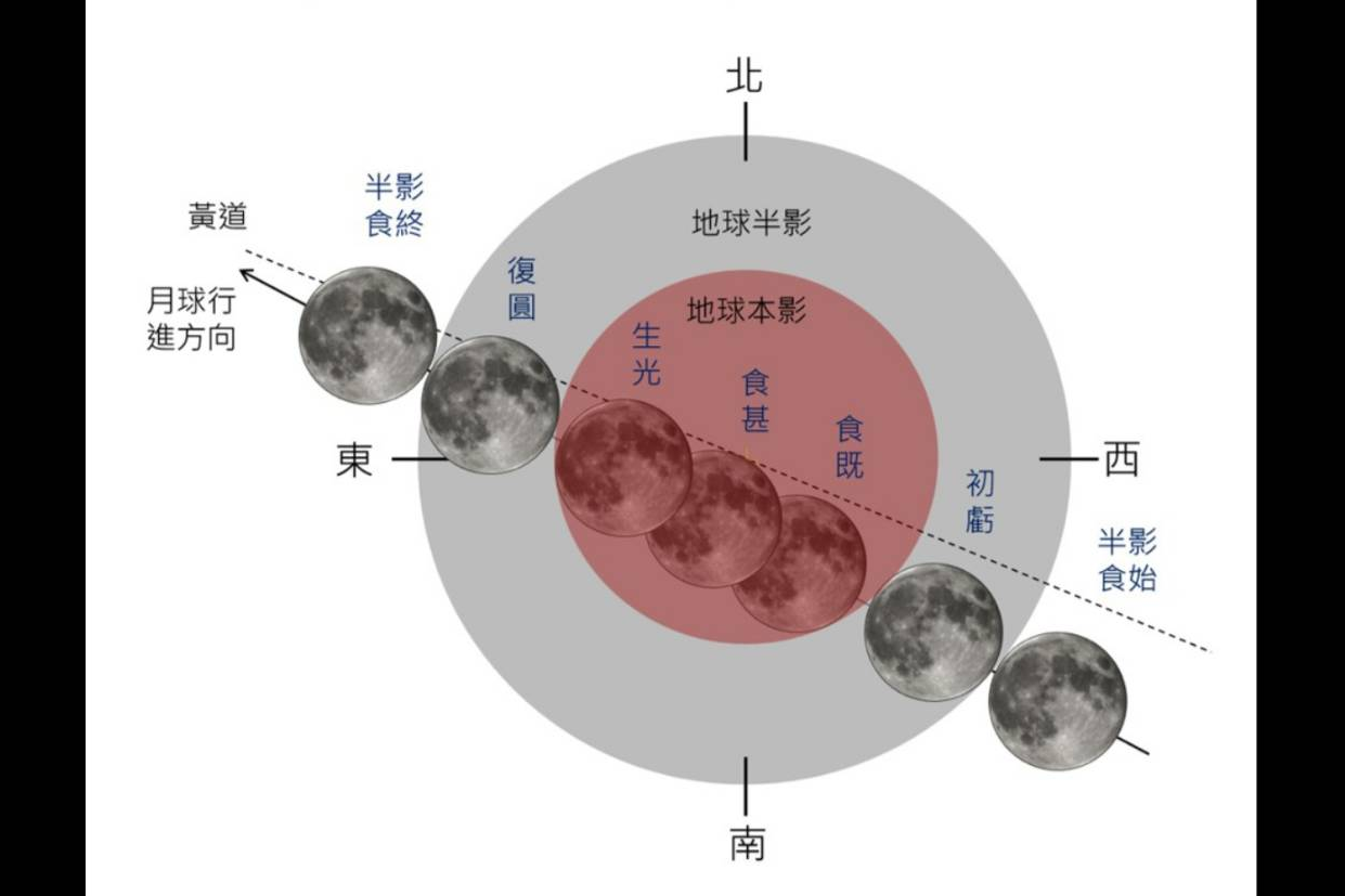 天文迷看過來！9/7深夜起5個半小時「月全食」全過程、8日凌晨可見「暗紅色大滿月」 
