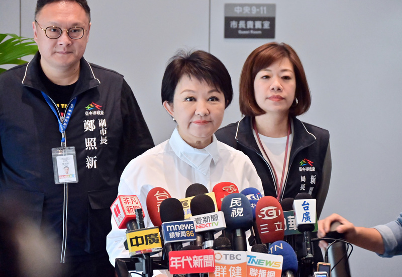 台中市長盧秀燕宣布將於4月3日至5日，率領市府團隊前往新加坡展開一場為期三天的訪問行程。圖／中央社