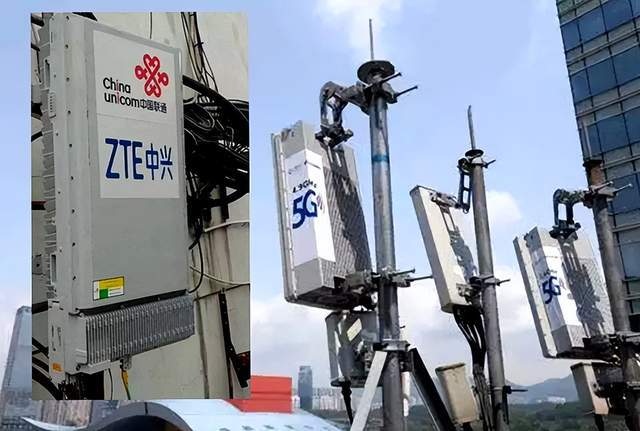 中興通訊的5G基地遍佈全大陸各角落，基站設備市場在全球也佔極大份額。圖／取自網易