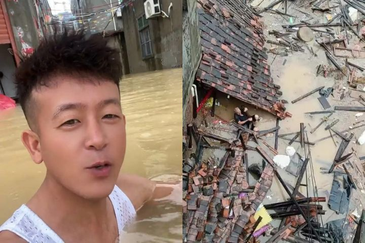 福建莆田暴雨破65年紀錄　房屋倒塌聲響不斷、洪水沖毀千年古橋