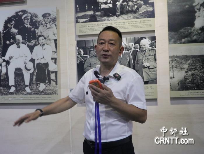 8月份，芷江中國人民抗日戰爭勝利受降紀念館館長吳建宏接受兩岸記者聯訪。圖/取自中評社