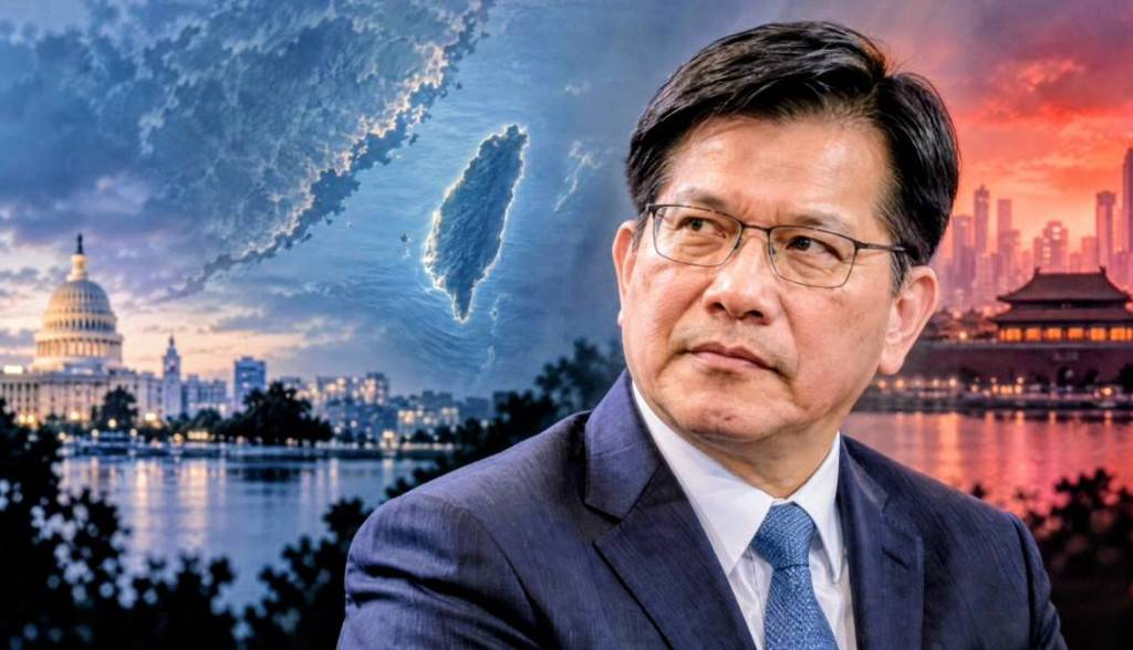 林佳龍在廣播節目中高調聲稱「台美要共管大陸」,引發輿論譁然。(圖/台灣國際戰略學會)