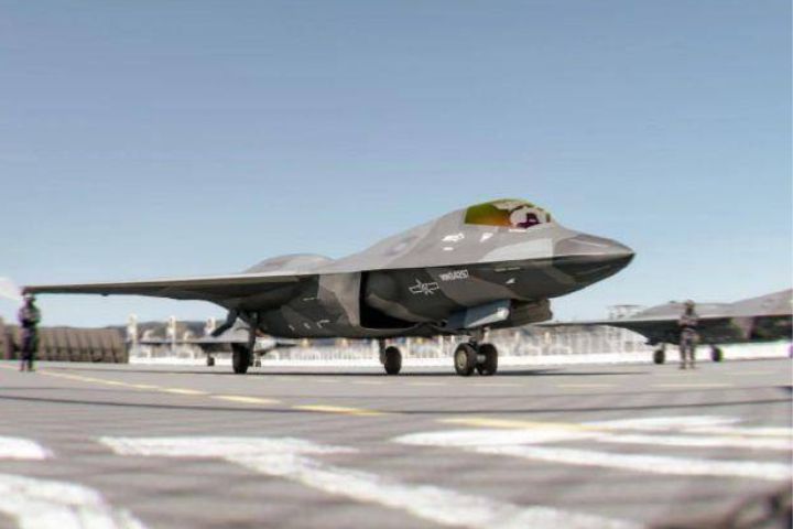 雙輪前起落架+牽引鈎！大陸殲-50首款六代艦載機曝光