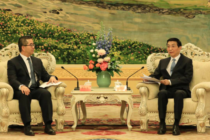 【快訊】王滬寧：台海和平是大陸領導人最高目標