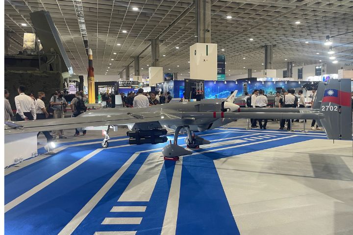 銳鳶二型連續兩屆參加國防航太展，未來將生產36架。圖/記者楊俊斌攝