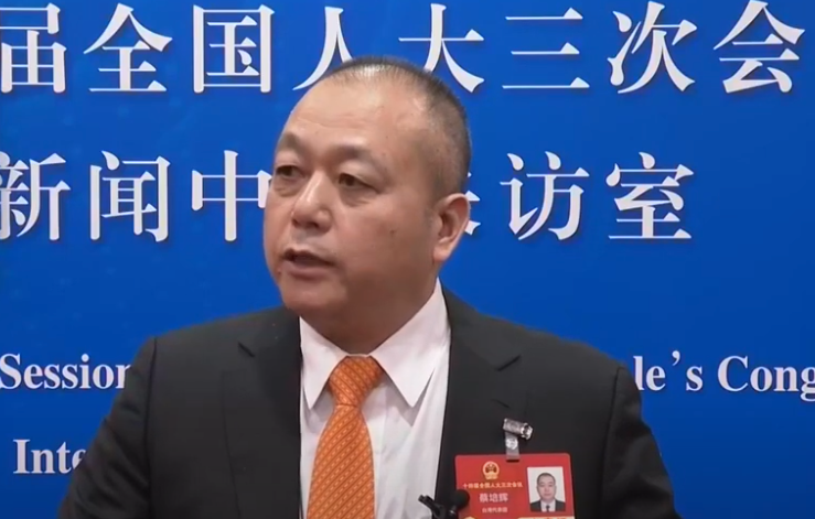 大陸台灣省全國人大代表蔡培輝認為，兩岸統一時間不會太遠。圖/翻攝 東南衛視youtube頻道