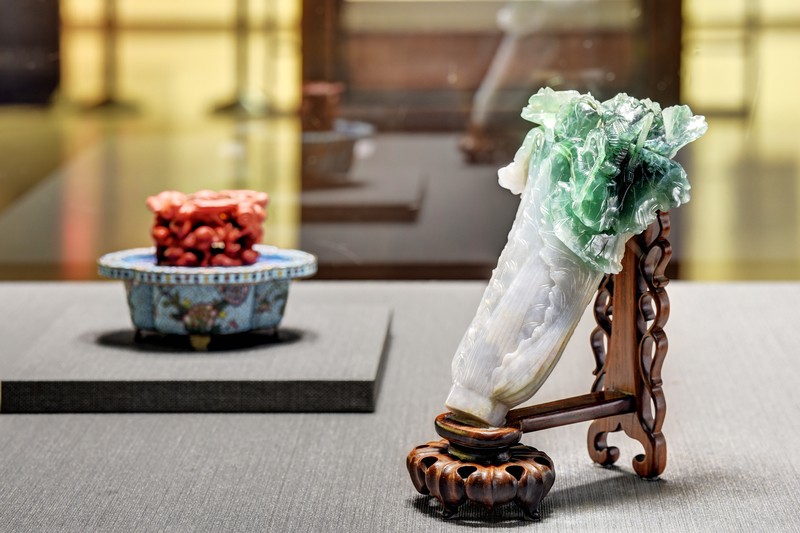 故宮超人氣國寶「清 翠玉白菜」9月起將亮相捷克，並在捷克國家博物館的「故宮文物百選及其故事」特展展出。圖/故宮提供