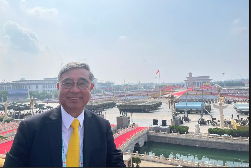 新黨主席吳成典認為，這次應邀出席北京九三閱兵，是我們對日抗戰勝利80週年紀念，沒有理由不參加。圖/取自吳成典臉書