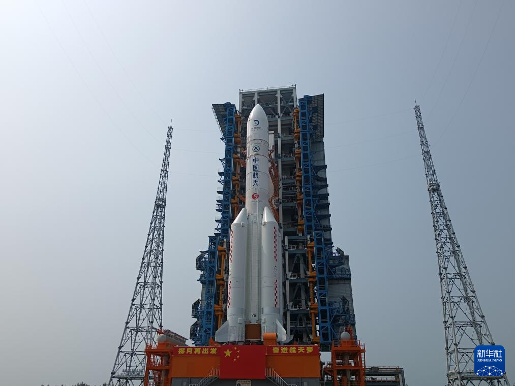 中國文昌航天發射場已完成探月任務前的最後準備工作。圖/取自新華社