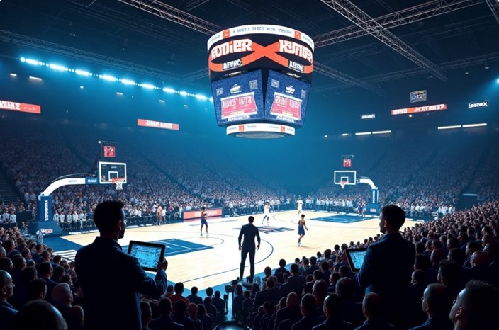 NBA正在進行一場大變革，各籃球隊正利用AI找到更加科學的防守策略。圖/取自AI製成