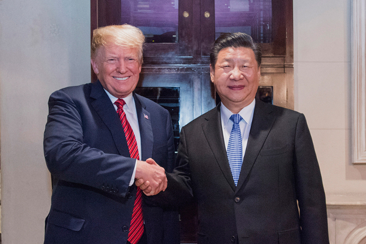 美國總統川普（Donald Trump）傳出最快將於亞太經濟合作會議（APEC）前，便親自訪問大陸進行「川習會」。圖/取自新華社