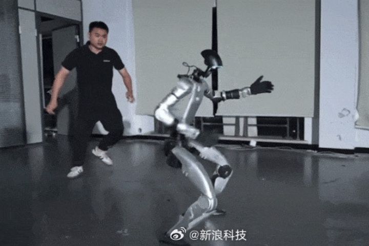 宇樹G1人形機器人登陸美國沃爾瑪，售價比美產品親民。圖/取自新浪新聞微博