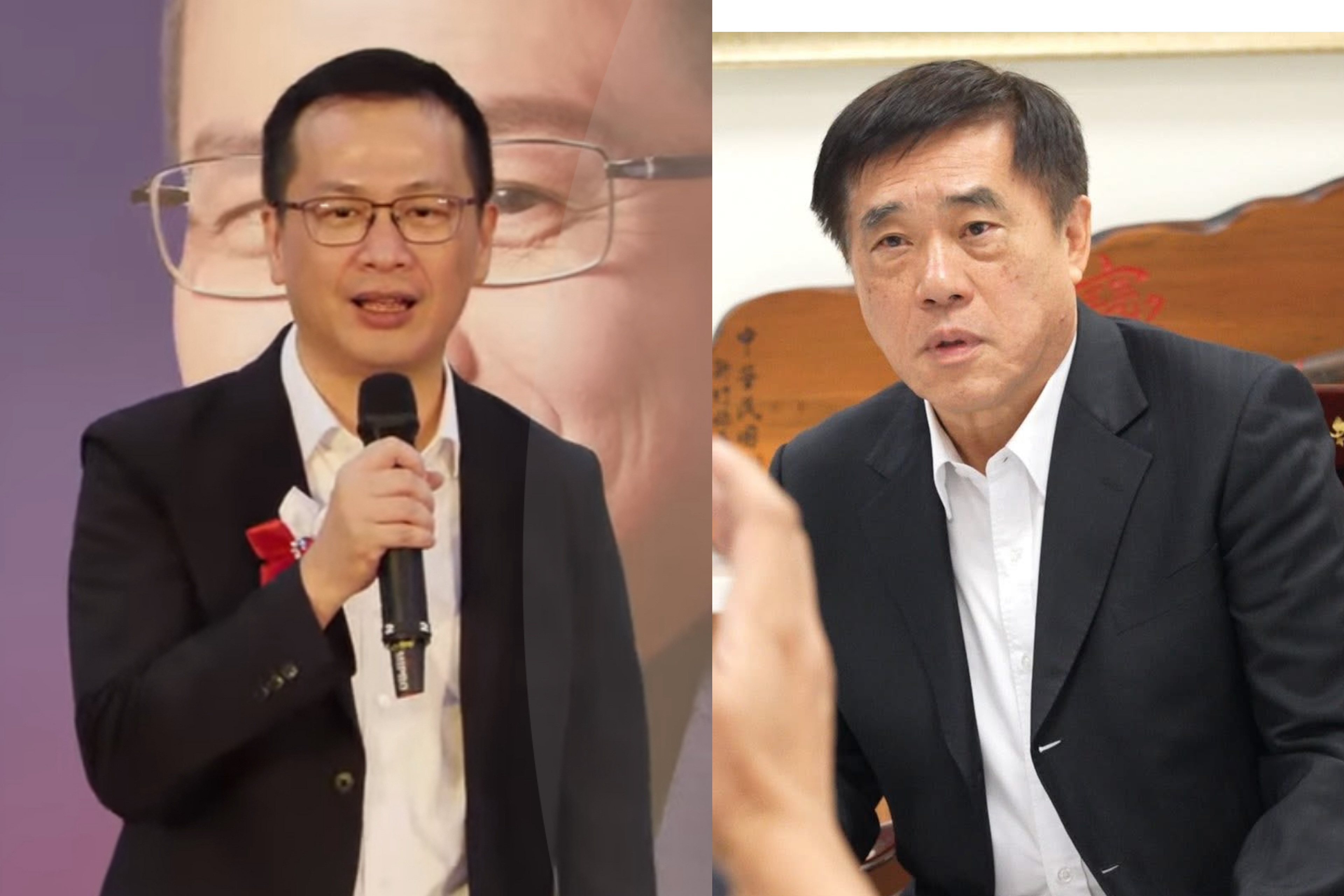 左為立委羅智強、右為前台北市長郝龍斌，兩人皆於17日辦選前之夜。圖/左取自野電視YT、右取自郝龍斌臉書