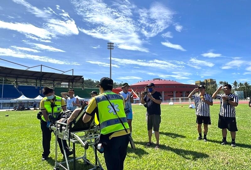 時序進入夏至，全台溫度飆升，進行戶外運動時應注意身體狀況，預防熱傷害。圖/中央社