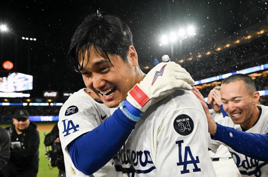 2025年MLB百大球員，榜單由洛杉磯道奇的大谷翔平（中）居前。圖/取自大谷翔平 IG