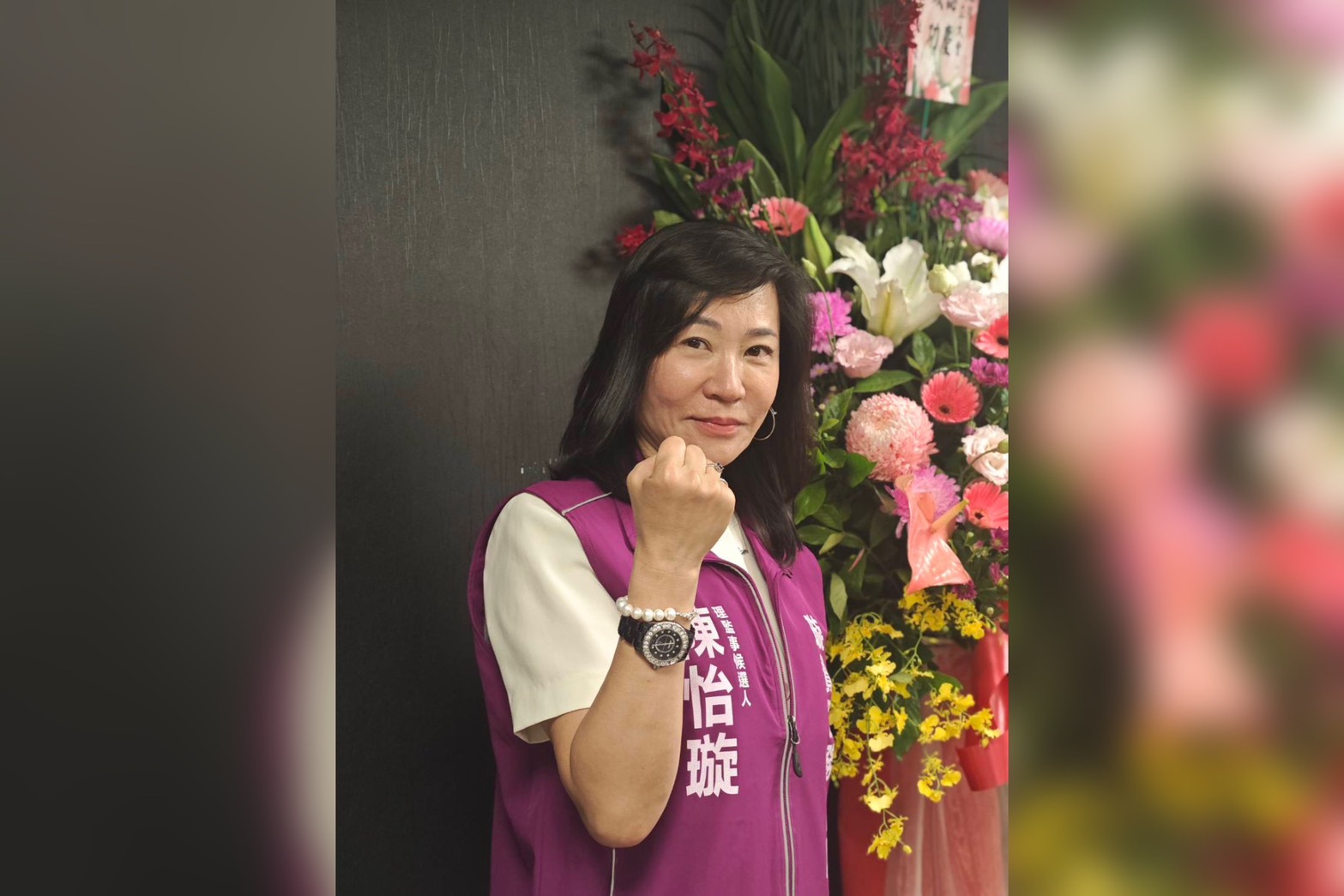 鼎運旅遊集團總裁陳怡璇備戰台北市旅行商業同業公會理監事選舉，特別成立競選總部。圖/黃和良攝
