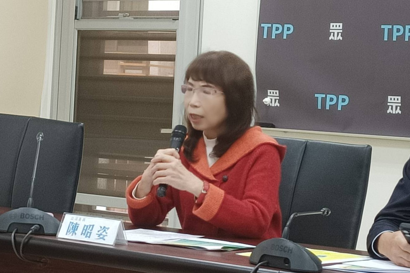 民眾黨立委陳昭姿26日表示2025年全年新生兒僅10萬人出頭，「台灣亡國滅種中，甚至不用中共打過來！」圖/記者簡立欣攝