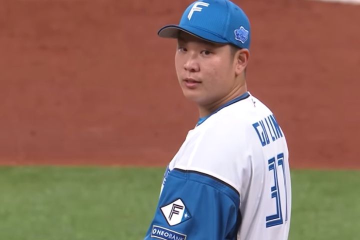 古林睿煬22日完成6局投球任務退場，剛好用球數100顆。圖/取自@DAZNTaiwan影片