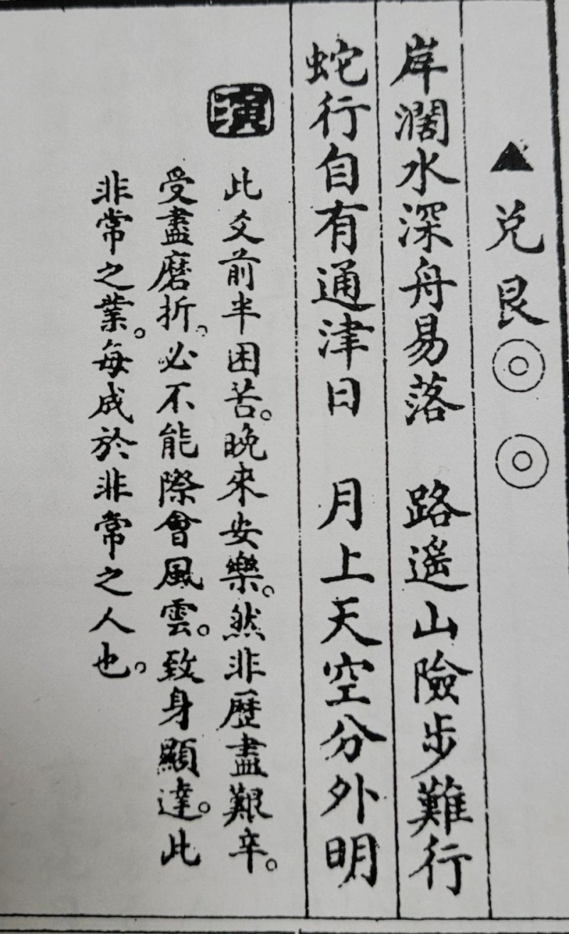 賴清德運勢籤。陽明山姜太公道場提供