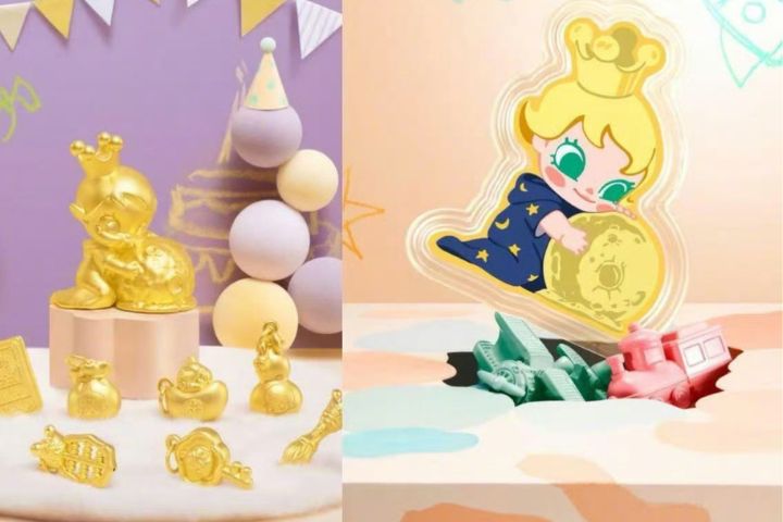 泡泡瑪特正式跨入黃金珠寶市場。其旗下珠寶品牌「POPOP」於9月12日首度推出足金系列產品。圖/取自泡泡瑪特