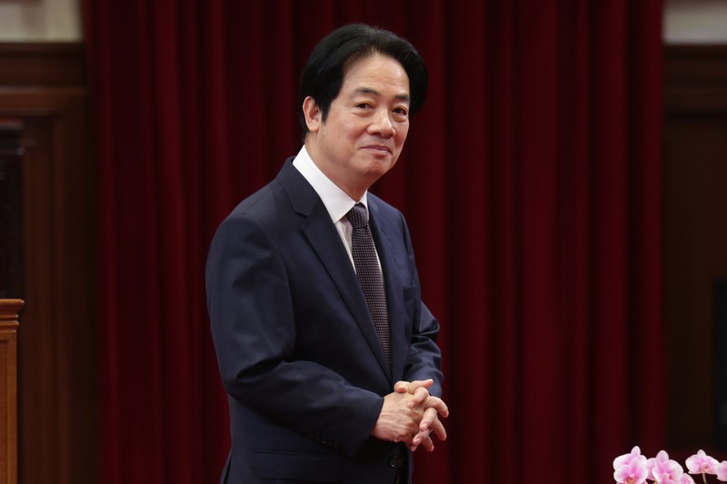 總統賴清德（圖）1日在總統府接見社團法人國際生命線台灣總會理監事。圖中央社