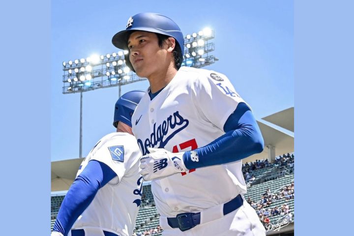 大谷翔平打出連續5場全壘打，追平道奇隊史紀錄。圖/取自道奇臉書